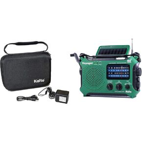 Kaito Voyager KA500 Radio Bunddle مع محول/شاحن للحالة وجدار