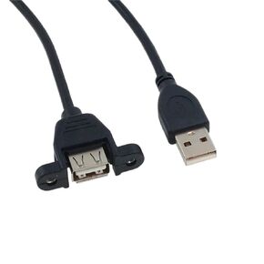 USB2.0 USB 3.0 Extension Cable Cable Male to Female Extender Data Sync no Screw Panel Mount Connector for PC Printer Hard Disk(USB 3.0 F-M 1.5m)