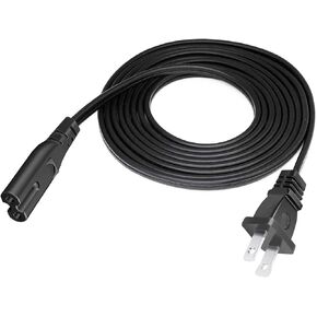 2Pack 6 Feet Non-Polarized 2-Prong Replacement AC Power Cable Compatible for Sony PlayStation PS2 Game Console