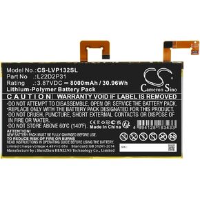 Cameron Sino Battery for Lenovo Tab P11 Pro, TB132F, TB-J706 PN:Lenovo L22D2P31 8000mAh / 30.96Wh