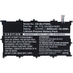 Replacement Battery for LG G Pad 10.1"/G Pad Tablet 10.1"/V700/VK700,PN:BL-T13/EAC62418201,8000mAh