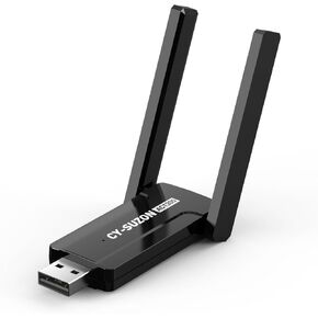 AC1300 USB WiFi Adapter- 2.4G/5G Dual Band Wireless Network Adapter for PC Desktop, MU-MIMO WiFi Dongle, USB 3.0, Supports Windows 11, 10, 8.1, 8, 7