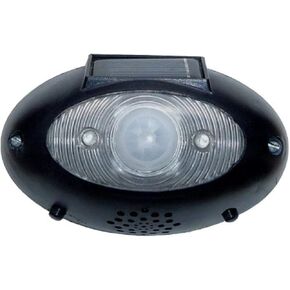 EW-1 EyeWatch Outdoor Wireless Solar-Powered Security Motion Detector, 180 Degree Detection, Siren Alert with Flashing Blue Lights.