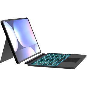 Ai Key Keyboard Case for Samsung Galaxy Tab S10+/S9+/S9 FE+ Plus 12.4 inch : One-click DEX Mode,7 Color Backlit,Smart Touchpad,Ultra-thin Case with S-PEN Holder,2 Wireless Channels Detachable Keyboard