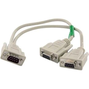 DB9 Male to 2 Female Serial Rs232 Splitter Cable 12 Inches