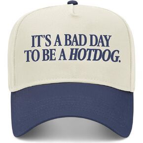 It's A Bad Day to Be A Hotdog Vintage Trucker Hat | Premium Snapback Baseball Hat for Men & Women