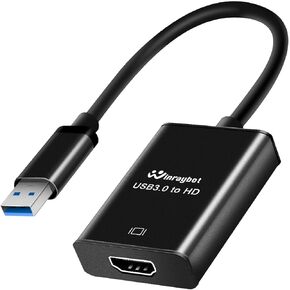 USB 3.0 إلى محول HDMI للكمبيوتر المحمول ، محول HUB HUB HDMI ، ميناء HD (USB 3.0-Black)
