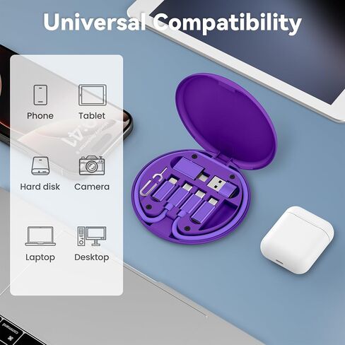 Basesailor USB Charging Adapter Kit Box,USB to USBC Adapter Set,1FT 100W Cable,Type C to USB 3.0 OTG iOS Micro Multi Portable Travel Converter Storage Case for iPhone 16 16e 15 Max,Samsung S25 S24 23 in Saudi Arabia