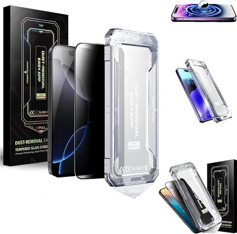 Luxury Privacy Screen Protector-Dust Free Without Bubbles, Smoothshield 2 Packs – Tempered Glass Screen Protector with Anti-Scratch Anti-Fingerprint Privacy & Auto Dust-Free Install in Kuwait