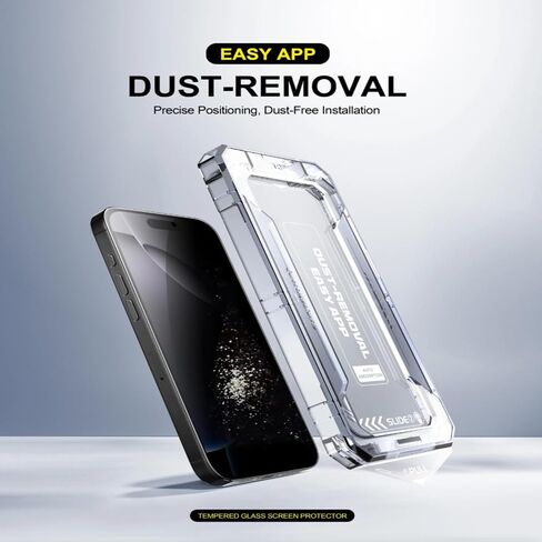 Luxury Privacy Screen Protector-Dust Free Without Bubbles, Smoothshield 2 Packs – Tempered Glass Screen Protector with Anti-Scratch Anti-Fingerprint Privacy & Auto Dust-Free Install in Kuwait