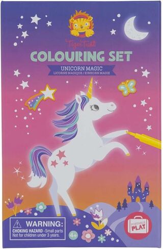 Tiger Tribe Coloring Set - Unicorn Magic - Take Along Traveling Kit - All Supplies Included - Easy Clean Up and Storage - Ages 4+ - 60237 in Kuwait