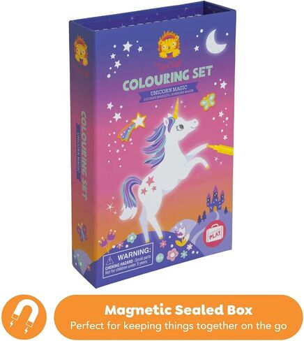 Tiger Tribe Coloring Set - Unicorn Magic - Take Along Traveling Kit - All Supplies Included - Easy Clean Up and Storage - Ages 4+ - 60237 in Kuwait
