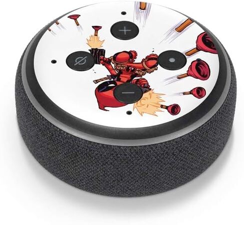 Skinit Skinit Audio Audio Skin متوافق مع Amazon Echo Dot 3 - Marvel Deadpool Babypool Design in Kuwait
