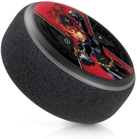 Skinit Decal Audio Skin Compatible with Amazon Echo Dot 3 - Officially Licensed Marvel Black Widow No More Secrets Design in Kuwait