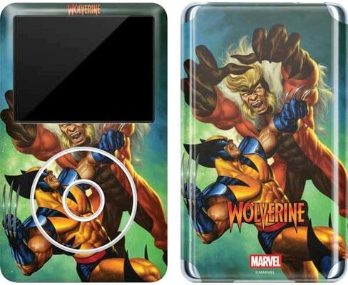 Skinit Decal MP3 Player Skin Compatible with iPod Classic (6th Gen) 80GB - Officially Licensed Marvel X-Men Wolverine Design in Kuwait