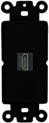RiteAV - HDMI Port Wall Plate Decorative (Rocker) - [Black/Black] in Saudi Arabia