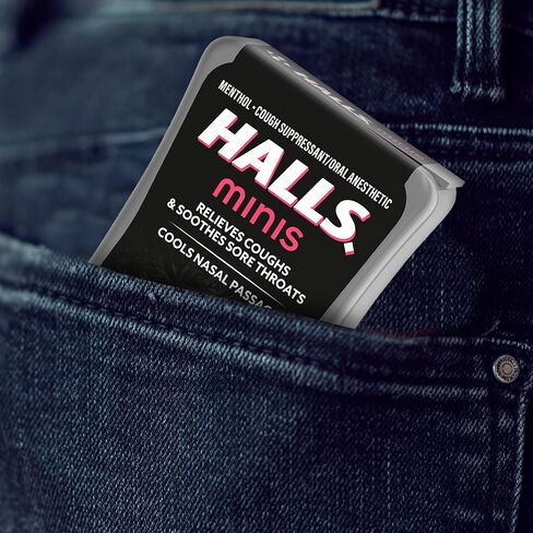 HALLS Minis Watermelon Flavor Sugar Free Cough Drops, 24 Drops in Saudi Arabia