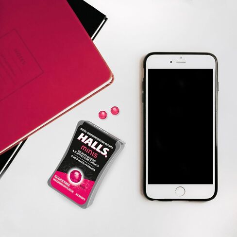 HALLS Minis Watermelon Flavor Sugar Free Cough Drops, 24 Drops in Saudi Arabia