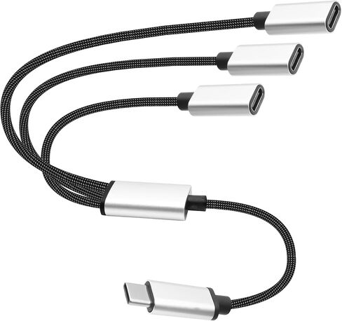 Type-C Splitter 1 في 3 Or USB-C ذكر إلى 3 USB C كابل أنثى شحن كابل محول الفاصل Multi Port OTG مزود بنقل البيانات in Kuwait