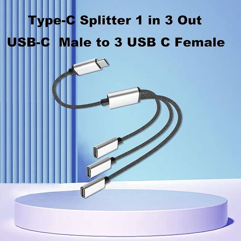 Type-C Splitter 1 في 3 Or USB-C ذكر إلى 3 USB C كابل أنثى شحن كابل محول الفاصل Multi Port OTG مزود بنقل البيانات in Kuwait