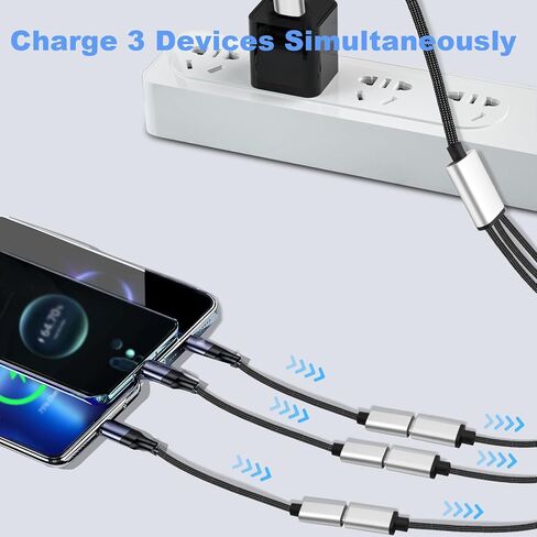 Type-C Splitter 1 في 3 Or USB-C ذكر إلى 3 USB C كابل أنثى شحن كابل محول الفاصل Multi Port OTG مزود بنقل البيانات in Kuwait