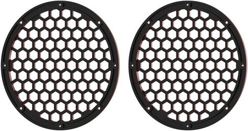 Advanblack X XBS (Black Black) 2pcs يغطي Hex 8 '' SPEALER شوايات مناسبة ل Harley Touring Saddlebag Lids Tour Lid in Kuwait