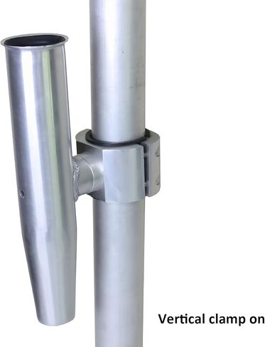 2 PCS T-Top Rod Holder Single Aluminum clamp on fit 1.5",1.875",2" inch Horizontal or Vertical Fishing Boat Tower/Leaning Post/Rail in Saudi Arabia