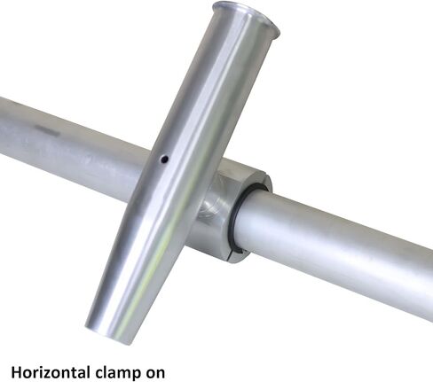 2 PCS T-Top Rod Holder Single Aluminum clamp on fit 1.5",1.875",2" inch Horizontal or Vertical Fishing Boat Tower/Leaning Post/Rail in Saudi Arabia