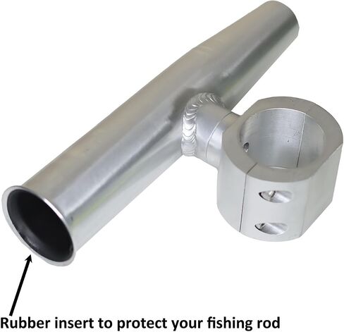 2 PCS T-Top Rod Holder Single Aluminum clamp on fit 1.5",1.875",2" inch Horizontal or Vertical Fishing Boat Tower/Leaning Post/Rail in Saudi Arabia