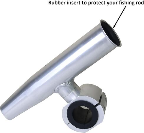 2 PCS T-Top Rod Holder Single Aluminum clamp on fit 1.5",1.875",2" inch Horizontal or Vertical Fishing Boat Tower/Leaning Post/Rail in Saudi Arabia