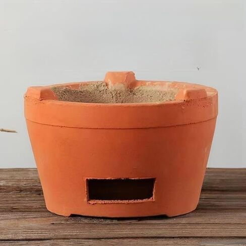 Chaozhou Imperial Kiln Rare red Clay Charcoal Stove Tea Set Kung Fu Tea Stove Outdoor Heating Stove Barbecue Oven Clay Stove (Old Rock Clay Charcoal Stove) in Saudi Arabia