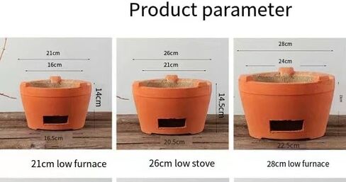 Chaozhou Imperial Kiln Rare red Clay Charcoal Stove Tea Set Kung Fu Tea Stove Outdoor Heating Stove Barbecue Oven Clay Stove (Old Rock Clay Charcoal Stove) in Saudi Arabia