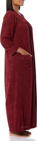 AmeriMark Women Full-Length Snap Front Terrycloth Long Bathrobe – Loose Absorbent Full-Coverage Plush Long Ankle Bath Robe in Saudi Arabia