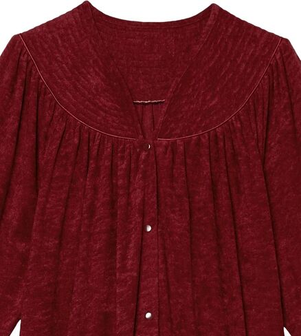 AmeriMark Women Full-Length Snap Front Terrycloth Long Bathrobe – Loose Absorbent Full-Coverage Plush Long Ankle Bath Robe in Saudi Arabia