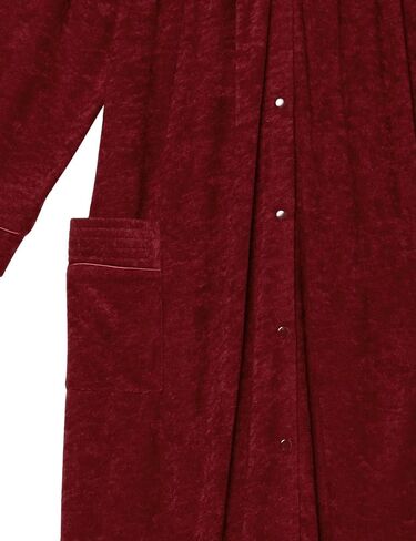 AmeriMark Women Full-Length Snap Front Terrycloth Long Bathrobe – Loose Absorbent Full-Coverage Plush Long Ankle Bath Robe in Saudi Arabia