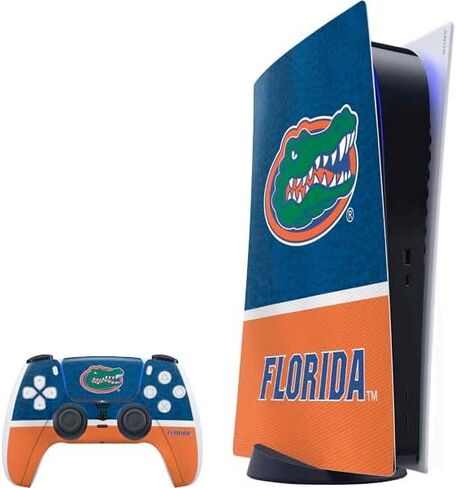 Skinit Decal Gaming Skin Compatible with PS5 Bundle - Officially Licensed University of Florida Gators Mascot Blue Design in Saudi Arabia