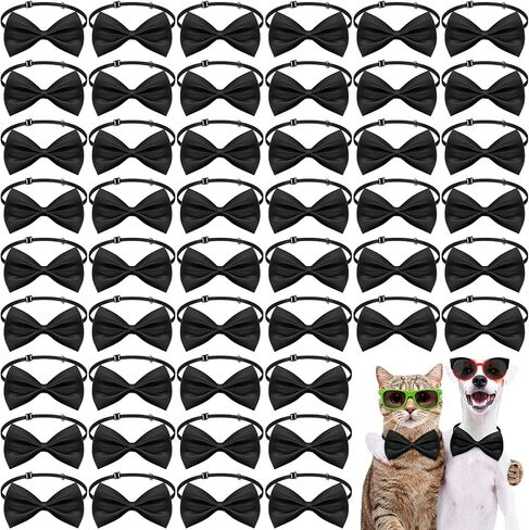 200 Pieces Bulk Dog Bow Ties with Adjustable Collar 19 Colors Puppy Cat Dog Neck Tie Collars Pet Grooming Accessories for Little Medium Girl Boy Pet Holiday Festival Wedding Birthday Gift Party in Saudi Arabia