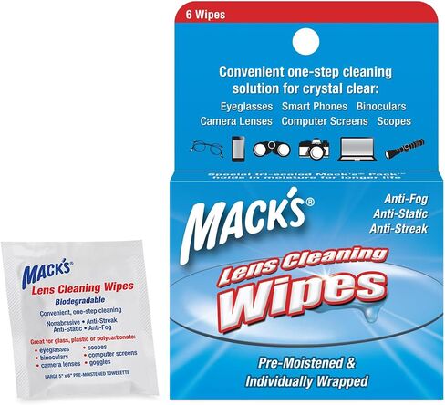 Mack's Lens Cleaning Wipes - 6 Count in Saudi Arabia