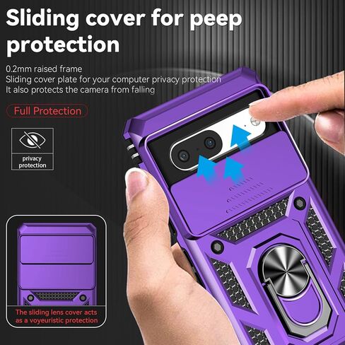 for Pixel 7 Case with Screen Protector: [Military Grade 20ft. Drop Tested] Ring Shockproof Protective Phone Case for - Google Pixel 7 (Dark Green) in Kuwait