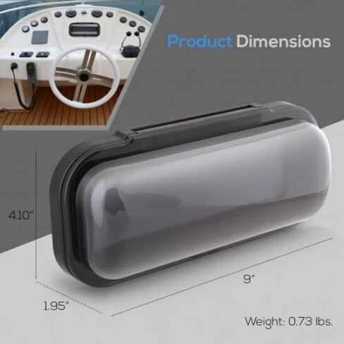 Universal Tinted Marine Radio Housing UTV Water Resistant Waterproof Boat Stereo Flip Protective Cover (Black) in Saudi Arabia