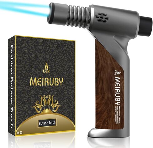Butane Torch Lighter with Adjustable Jet Flame and Safety Lock, Refillable Portable Culinary Blow Torch for Kitchen Cooking, Baking, BBQ, Welding & Camping in Kuwait