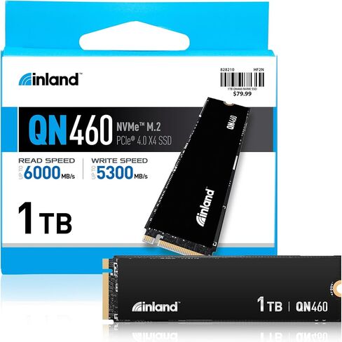INLAND QN460 SSD 1TB Gen4 NVMe M.2 Internal Gaming Solid State Drive, Up to 6,000MB/s, Storage and Memory for Laptop & PC Desktop in Kuwait