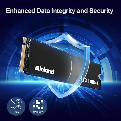 INLAND QN460 SSD 1TB Gen4 NVMe M.2 Internal Gaming Solid State Drive, Up to 6,000MB/s, Storage and Memory for Laptop & PC Desktop in Kuwait