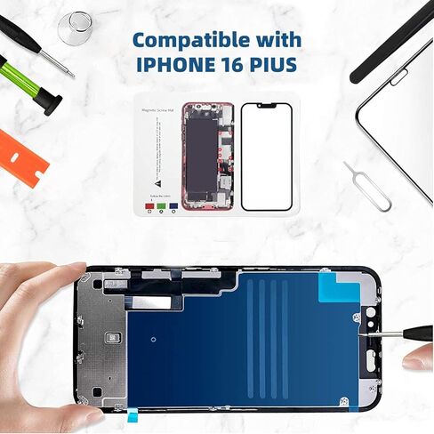 للحصول على استبدال شاشة iPhone 16 Pro Max ، استبدال الزجاج لـ iPhone 16 Pro Max 6.9 بوصة ، مجموعة إصلاح الشاشة مع مادة لاصقة للماء (لا يوجد رقم OLED & Touch Digitizer) in Kuwait