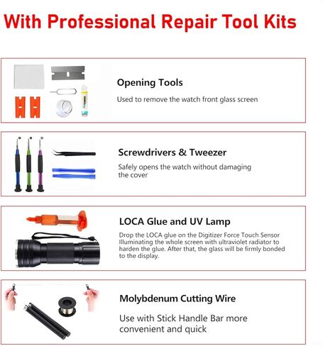 للحصول على استبدال شاشة iPhone 16 Pro Max ، استبدال الزجاج لـ iPhone 16 Pro Max 6.9 بوصة ، مجموعة إصلاح الشاشة مع مادة لاصقة للماء (لا يوجد رقم OLED & Touch Digitizer) in Kuwait