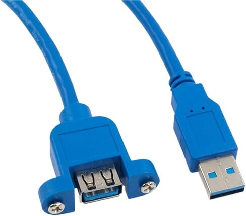 USB2.0 USB 3.0 Extension Cable Cable Male to Female Extender Data Sync no Screw Panel Mount Connector for PC Printer Hard Disk(USB 3.0 F-M 1.5m) in Kuwait
