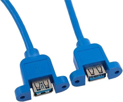 USB2.0 USB 3.0 Extension Cable Cable Male to Female Extender Data Sync no Screw Panel Mount Connector for PC Printer Hard Disk(USB 3.0 F-M 1.5m) in Kuwait