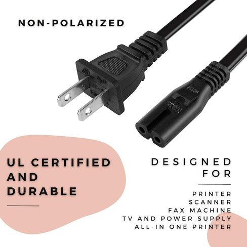 2pack 6 أقدام UL مدرج غير مستقطب 2 سلك الطاقة الشقي AC لسوني PlayStation PS5 PS4 PS3 in Saudi Arabia