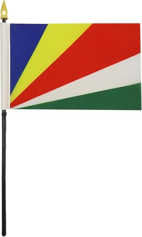 AZ FLAG Gabon Table Flag 4'' x 6'' - Gabonese Desk Flag 15 x 10 cm - Golden Spear top in Saudi Arabia