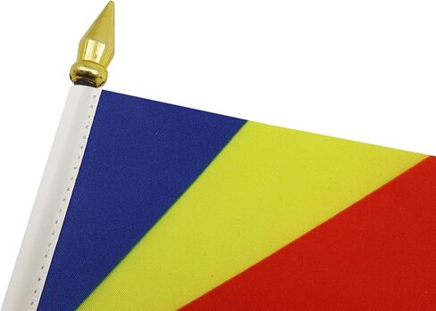 AZ FLAG Gabon Table Flag 4'' x 6'' - Gabonese Desk Flag 15 x 10 cm - Golden Spear top in Saudi Arabia